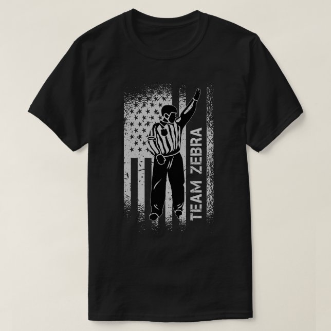 Team Zebra   Ice Hockey Referee Ref America Classi T-Shirt (Design Front)