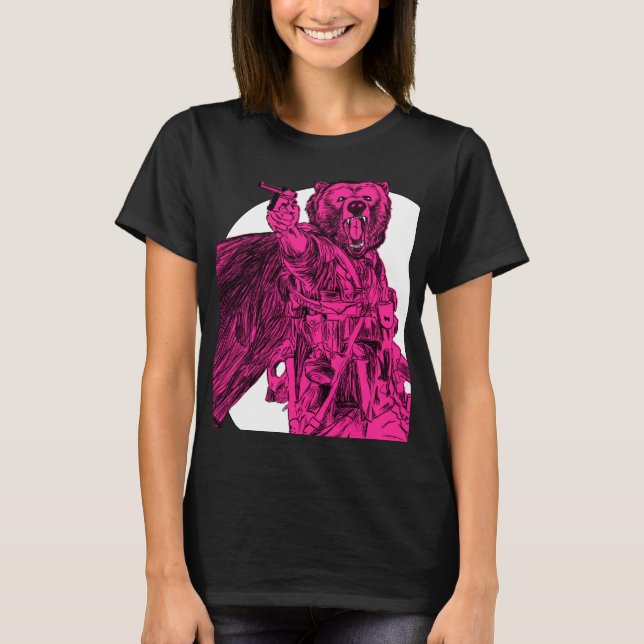 #Teamb3ar - Battlefield Bear Pink T-Shirt (Front)