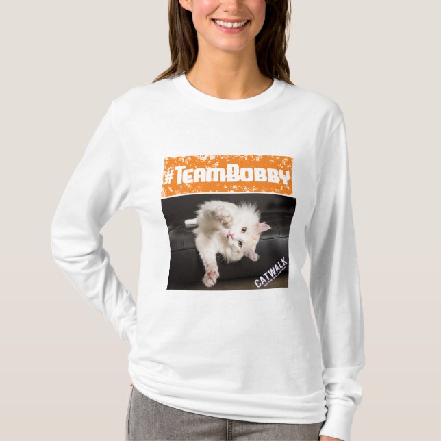 #TeamBobby long sleeved Tshirt - womens (Front)