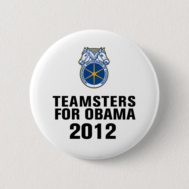 Teamsters For Obama 2 Inch Round Button (Front)