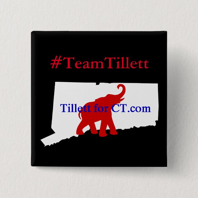 #TeamTillett Logo CT square Button (Front)
