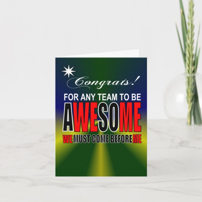 teamwork awesome card (Front)