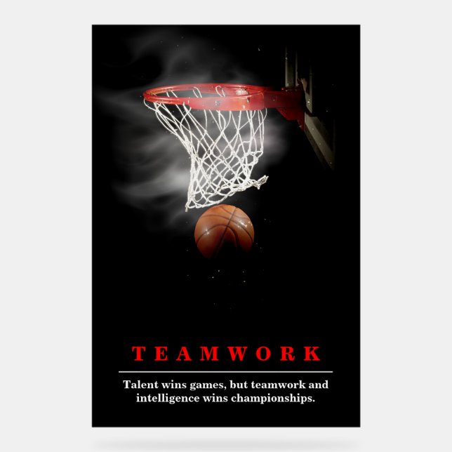 Teamwork Basketball Motivational Inspirational (Recto)