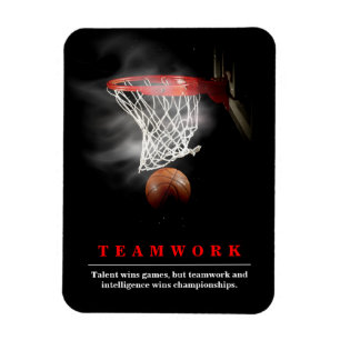Teamwork Basketball Motivational Inspirational Magnet