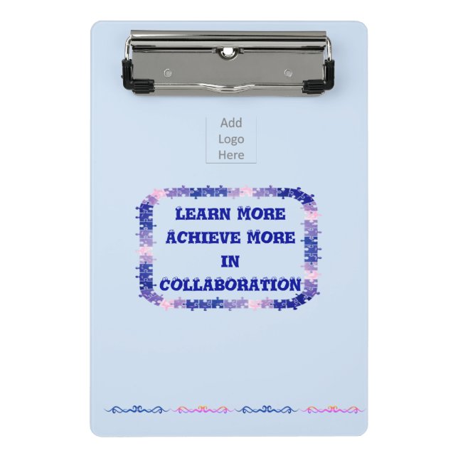 Teamwork Blue and Pink Clipboard (Front)