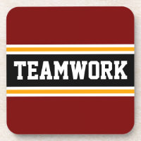 TEAMWORK Fun Retro Red Black 70s Racing Stripes