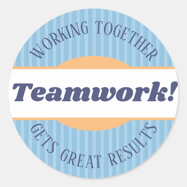 Teamwork great job employee recognition stickers (Front)