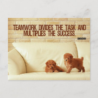 Teamwork Inspirational Postcard