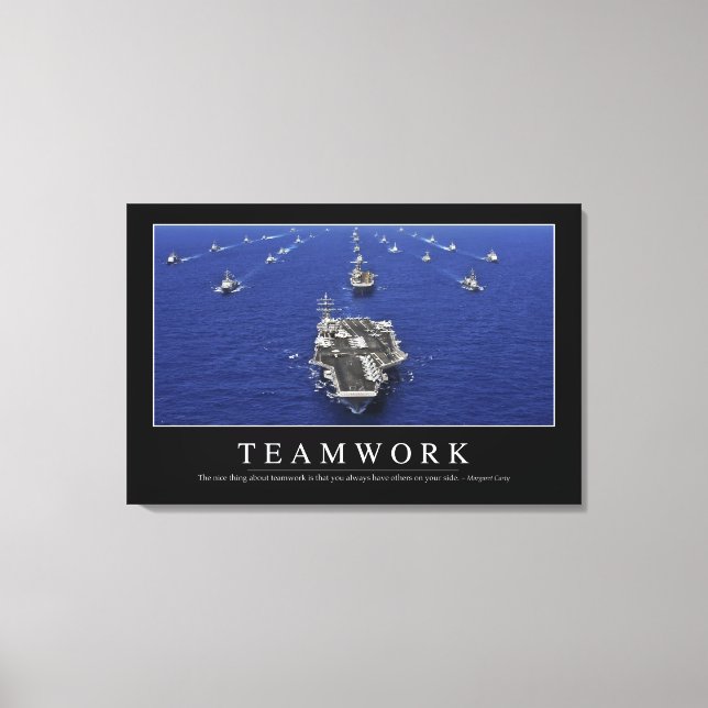 Teamwork: Inspirational Quote Canvas Print (Front)