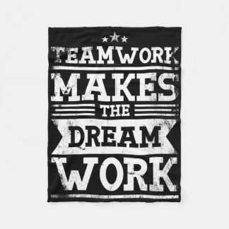 Teamwork Makes The Dream Work Design For A Lacross Fleece Blanket