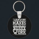 Teamwork Makes The Dream Work Design For A Lacross Keychain<br><div class="desc">Teamwork Makes The Dream Work Design For A Lacrosse Player</div>