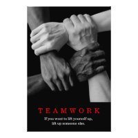 Teamwork Motivational Inspirational Quote Hands
