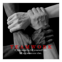 Teamwork Motivational Inspirational Quote Hands