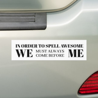 Teamwork motivational quote bumper sticker