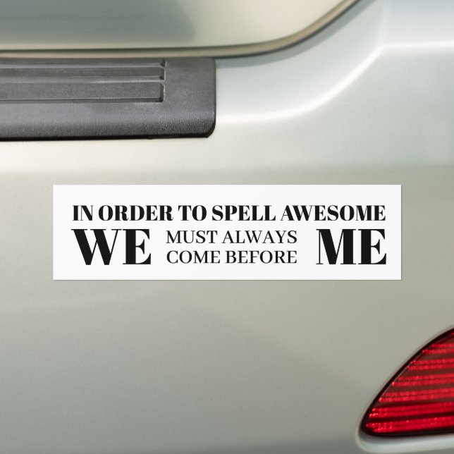 Teamwork motivational quote bumper sticker (On Car)