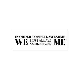 Teamwork motivational quote self-inking stamp
