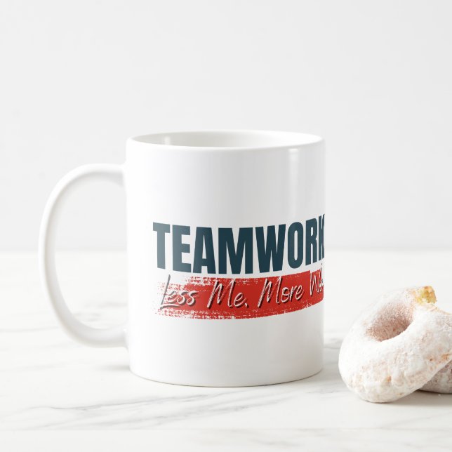 Teamwork Motivational Staff Corporate Gift Coffee Mug (With Donut)