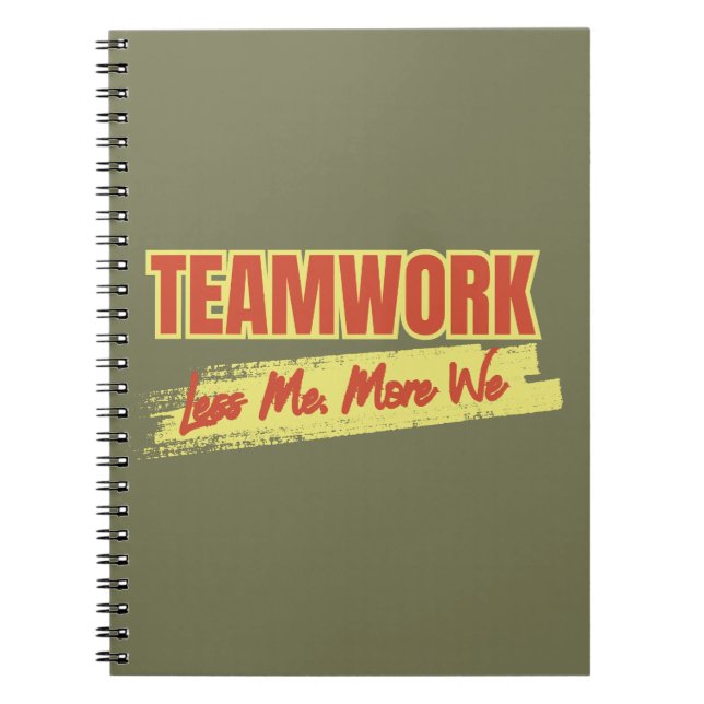 Teamwork Office Business Corporate Coworker Gift Notebook (Front)