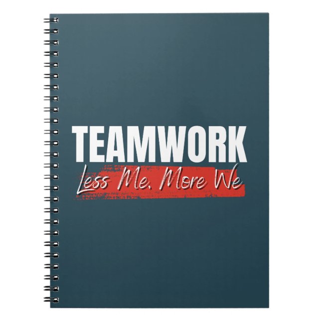 Teamwork Office Business Corporate Coworker Gift Notebook (Front)