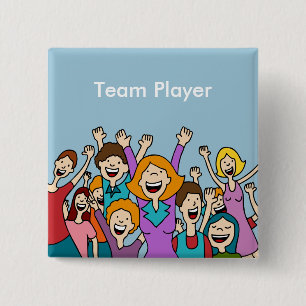 Teamwork People Button