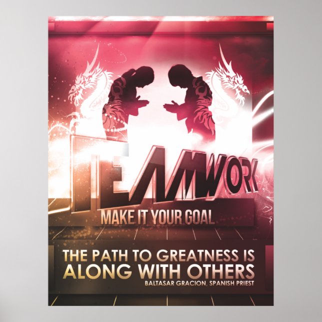 TEAMWORK - POSTER MOTIVATIONNEL (Devant)