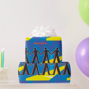 Teamwork Unity People Holding Hands Wrapping Paper