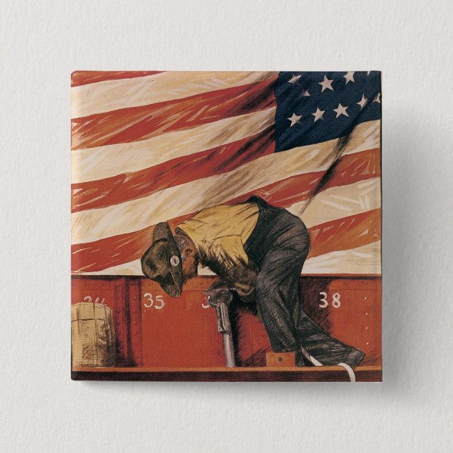 Teamwork Wins 2 Inch Square Button (Front)