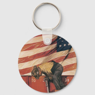 Teamwork Wins Keychain