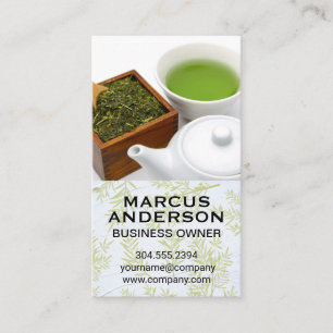 Teapot and Cup   Green Tea Business Card