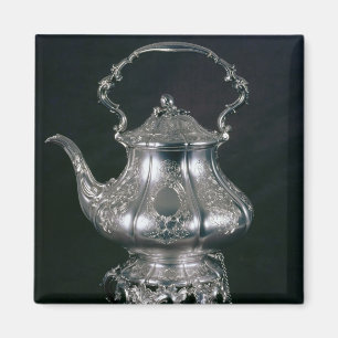 Teapot and kettle with lampstand and burner magnet