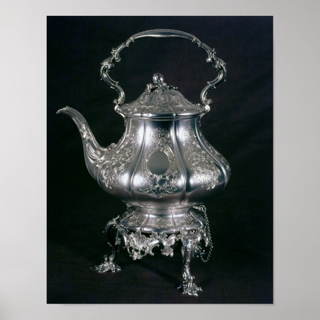 Teapot and kettle with lampstand and burner poster (Front)