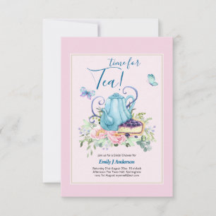 Teapot Bridal Shower Teatime Afternoon Tea Invites
