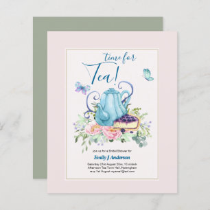 Teapot Bridal Shower Teatime Afternoon Tea Invites