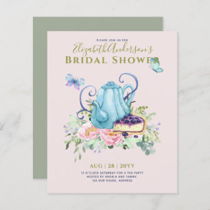 Teapot Bridal Shower Teatime Afternoon Tea Invites