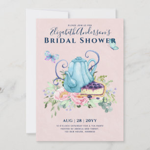 Teapot Bridal Shower Teatime Afternoon Tea Invites