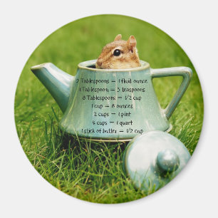 Teapot Chipmunk Measurement Equivalents Magnet