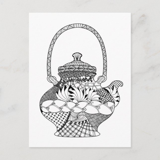 Teapot Doodle Postcard (Front)