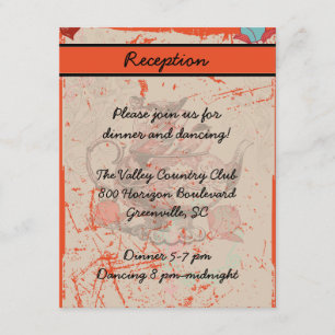 Teapot Fantasy Grunge Reception Card