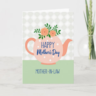 Teapot Illustration Mothers Card