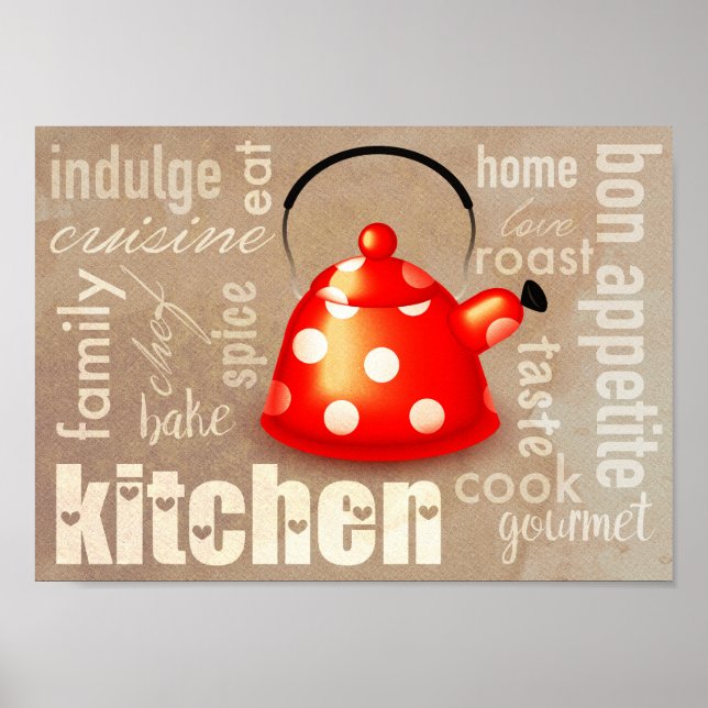 Teapot kitchen art poster (Front)