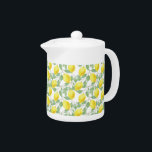 Teapot-Lemons<br><div class="desc">This Teapot is shown in white with a lovely lemons print.
Small size shown.
Customize this item or buy as is.</div>
