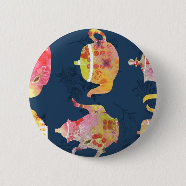 Teapot obsession 2 inch round button (Front)