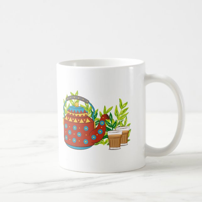 Teapot rustique mignonne Mug moderne tendance (Droite)