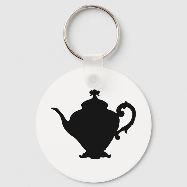 Teapot Silhouette Keychain (Front)