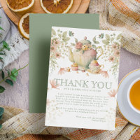 Teapot & Tea Cups Whimsical Wildflowers Birthday