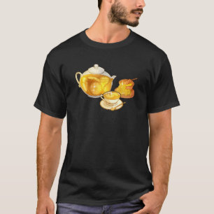 Teapot Teacup Lemon Honey Tea Time T-Shirt