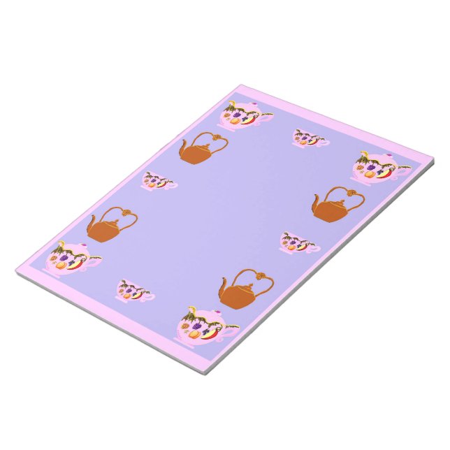 Teapot, Teaup Et Bloc-Notes Teakettle (Incliné)