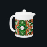 Teapot with Ireland Colours Design<br><div class="desc">Add a touch of Irish charm to your tea time with our teapot featuring Ireland’s colours and a clover leaf good luck charm design! Crafted with care, this teapot combines functionality and cultural pride, making it a perfect addition to your kitchen or dining area. The vibrant Irish colours and symbolic...</div>