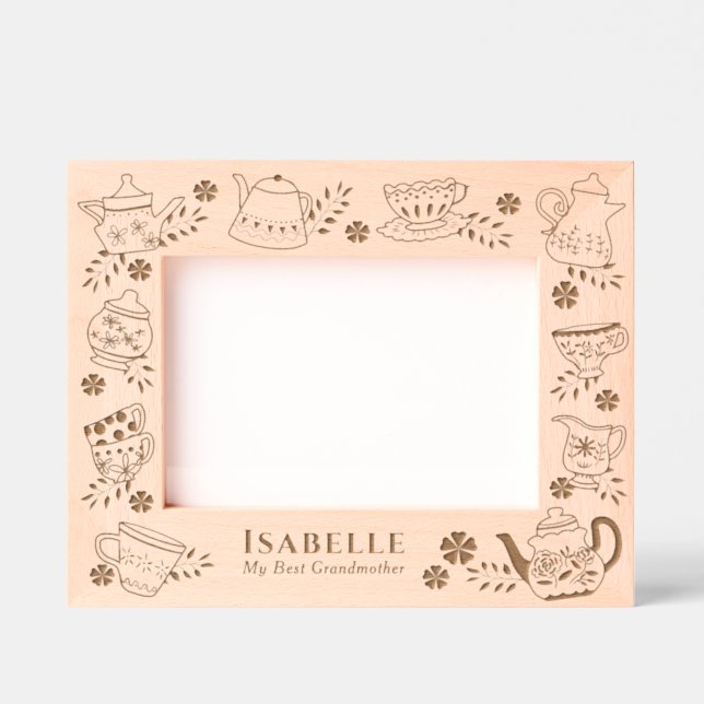 Teapots and Cups  Etched Frames (Front)