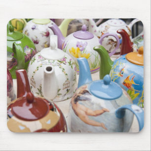 Teapots on sale in Leipzig, Germany Mouse Pad